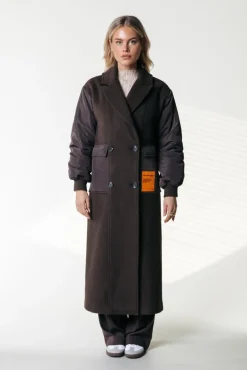Jassen|Blazers*Colourful Rebel Ada Wool Long Coat | Cacao