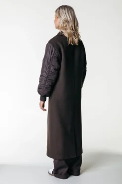 Jassen|Blazers*Colourful Rebel Ada Wool Long Coat | Cacao