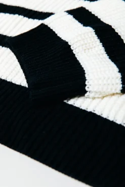 Truien*Colourful Rebel Alba Stripe Knit | Black/white