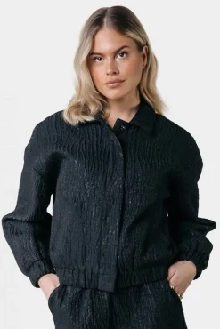 Jassen|Blazers*Colourful Rebel Bente Zebra Jacquard Jacket | Black