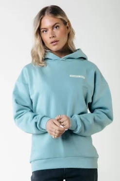 Hoodies*Colourful Rebel Box Logo Hoodie | Mineral blue Mineralblue