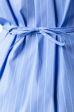 Jurken*Colourful Rebel Brienna Striped Blouse Dress | Blue