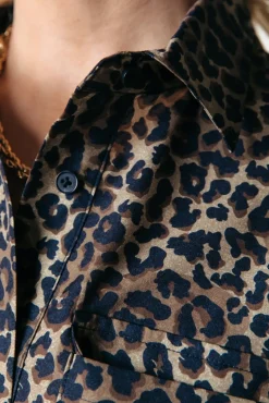 Jurken*Colourful Rebel Desiree Leopard Dress | Warm Brown Warmbrown