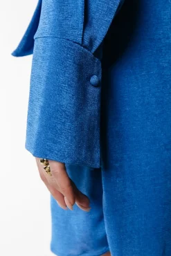 Jurken*Colourful Rebel Dorin Uni Wrap Dress | Vallarta Blue Vallartablue