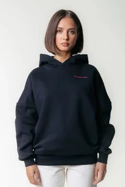 Hoodies*Colourful Rebel Flower Square Hoodie | Black