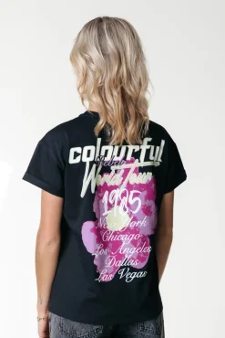 T-shirts*Colourful Rebel Flower World Tour T-shirt | Black