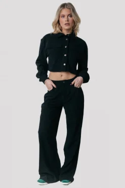 Broeken*Colourful Rebel Gaias Corduroy Pants | Black
