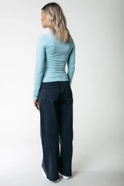 Broeken*Colourful Rebel Gaias High Rise Denim | Dark grey denim Darkgreydenim