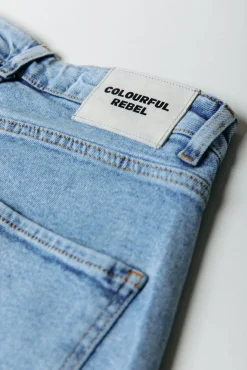 Broeken*Colourful Rebel Gaias High Rise Denim | Light blue denim Lightbluedenim