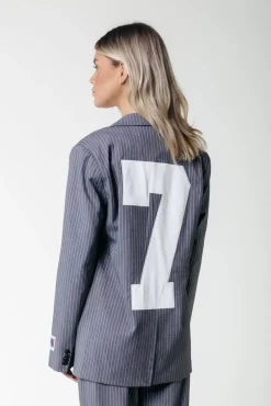 Pakken*Colourful Rebel Jesra Stripe Blazer | Dark grey Darkgrey