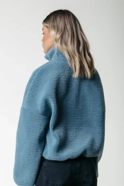 Truien*Colourful Rebel Jills Teddy Zip Sweat | Mineral blue Mineralblue