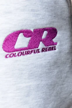 Broeken*Colourful Rebel Joelle Logo Jogger Pants | Light grey melange Lightgreymelange