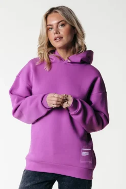 Hoodies*Colourful Rebel Label Hoodie | Violet Pink Violetpink