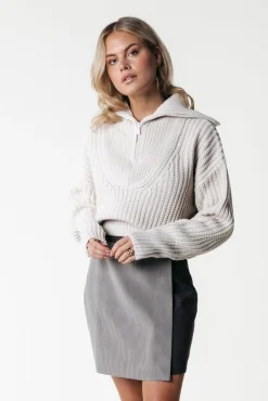 Rokken*Colourful Rebel Maeve Check Skirt | Darkest Brown Darkestbrown