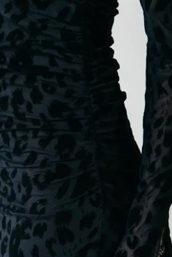 Jurken*Colourful Rebel Maude Leopard Maxi Dress | Black