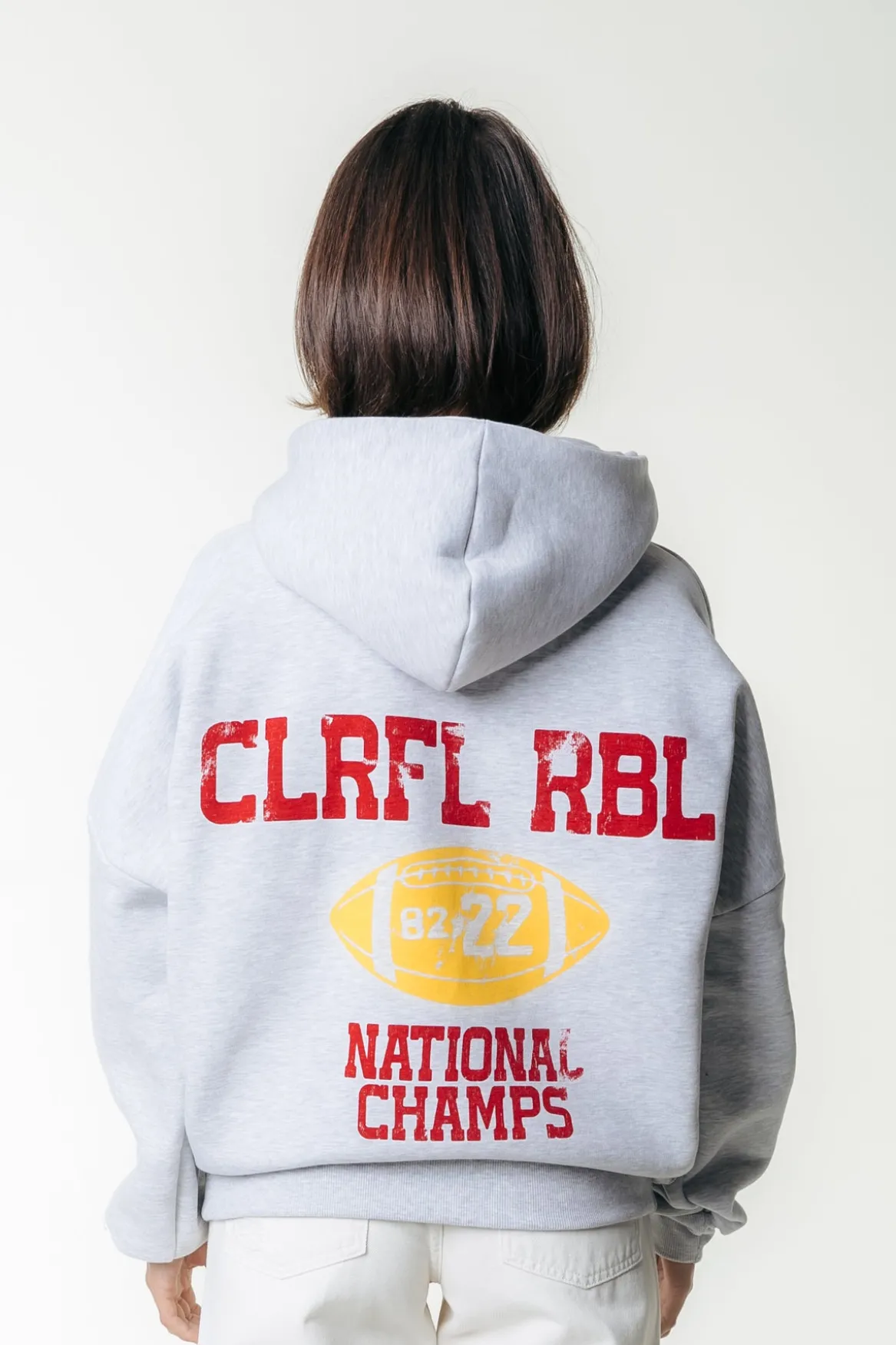 Hoodies*Colourful Rebel National Champs Hoodie | Light grey melange Lightgreymelange