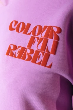Hoodies*Colourful Rebel Puff Logo Hoodie | Medium Violet Mediumviolet