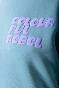 Truien*Colourful Rebel Puff Logo Sweat | Mineral blue Mineralblue