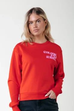 Truien*Colourful Rebel Puff Logo Sweat | Scarlet Red Scarletred
