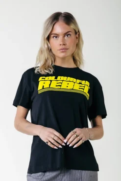 T-shirts*Colourful Rebel Puff Logo T-shirt | Black