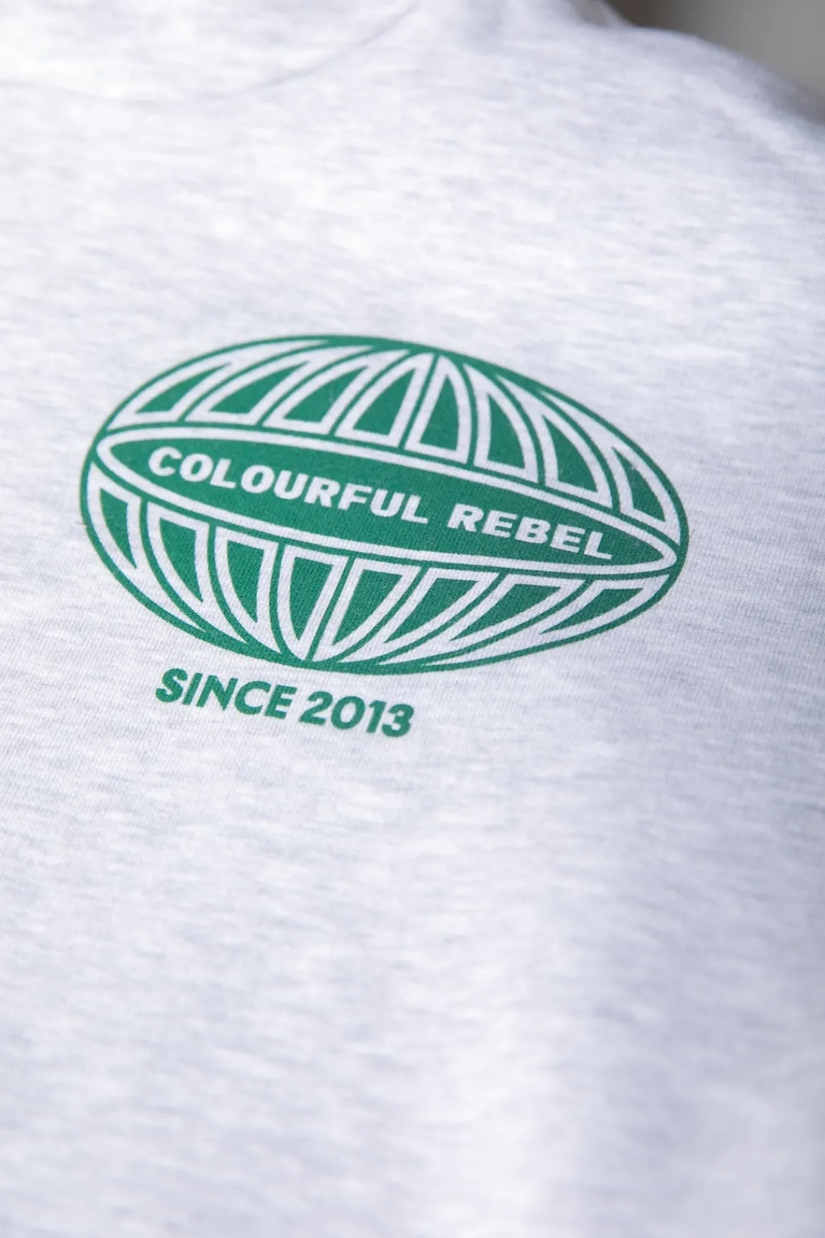 Hoodies*Colourful Rebel Racer Logo Hoodie | Light grey melange Lightgreymelange