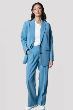 Broeken*Colourful Rebel Rus Straight Pants | Adriatic Blue Adriaticblue