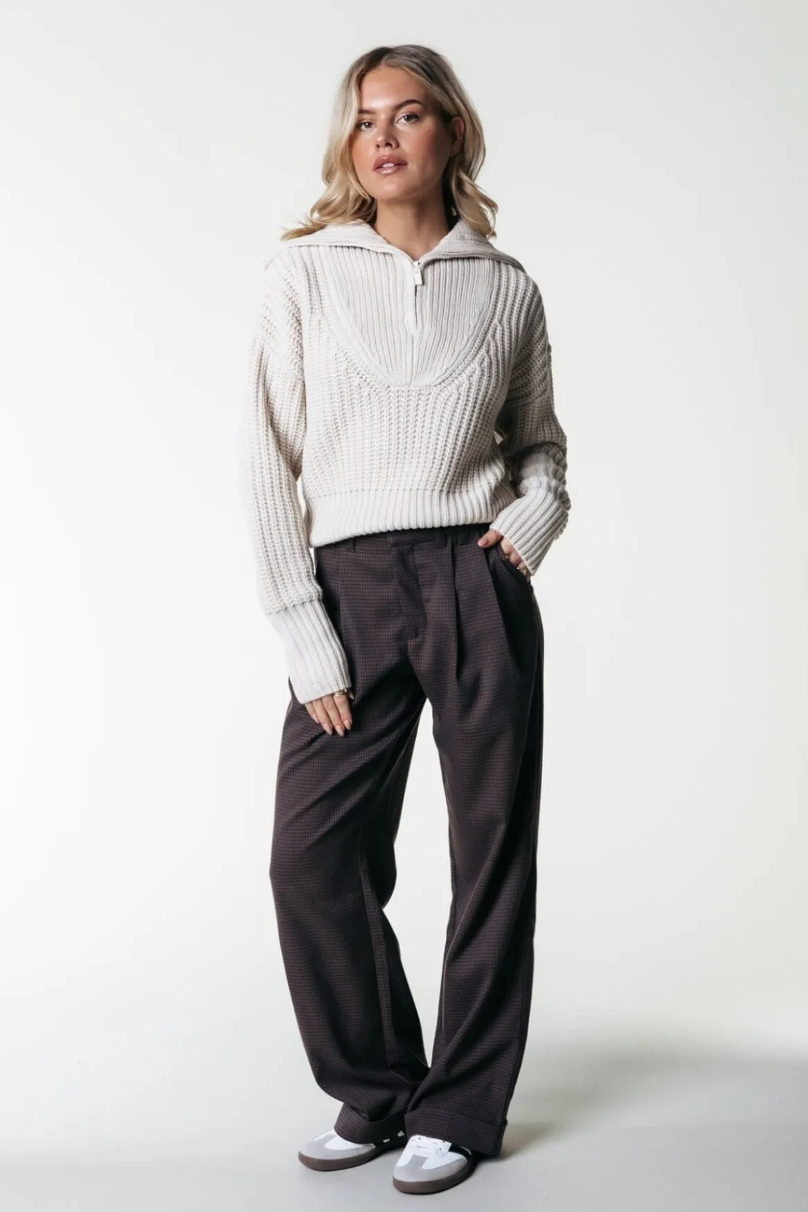 Pakken*Colourful Rebel Rus Straight Pants | Dark brown Darkbrown