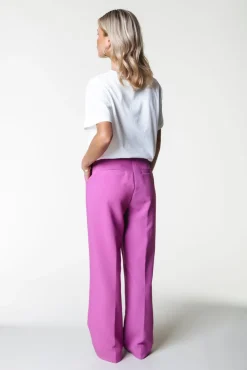 Broeken*Colourful Rebel Rus Straight Pants | Violet Pink Violetpink