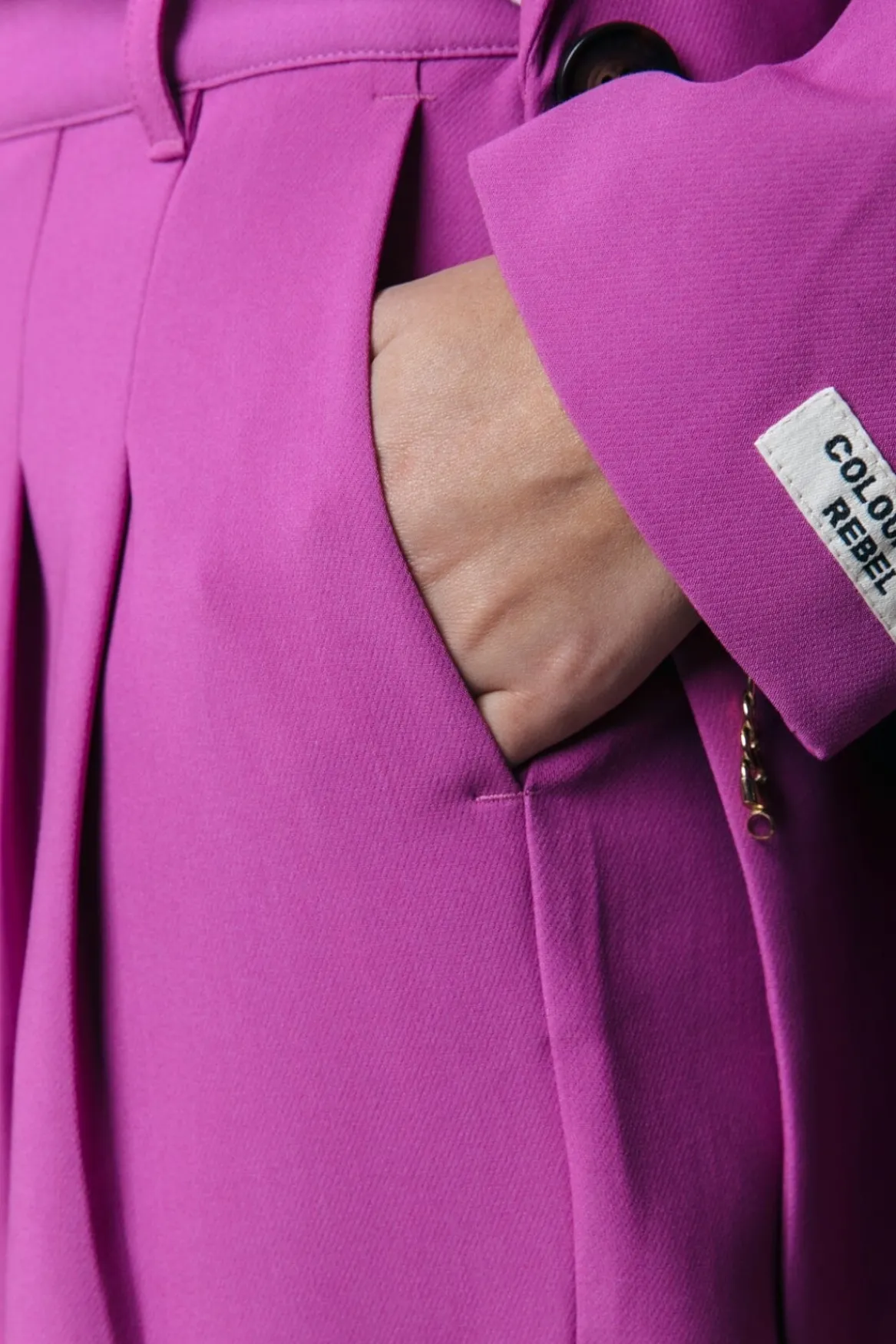 Broeken*Colourful Rebel Rus Straight Pants | Violet Pink Violetpink