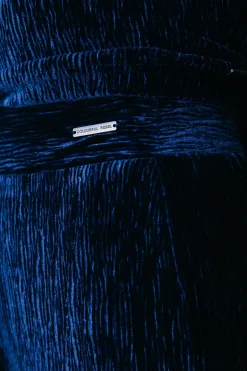 Broeken*Colourful Rebel Structure Velvet Flare | Peacoat Blue Peacoatblue