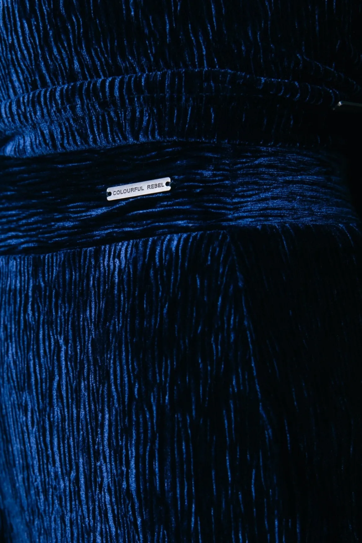 Broeken*Colourful Rebel Structure Velvet Flare | Peacoat Blue Peacoatblue
