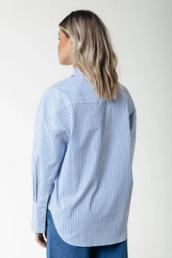 Blouses*Colourful Rebel Talia Stripe Blouse | Blue