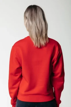 Truien*Colourful Rebel Uni Label Sweat | Scarlet Red Scarletred