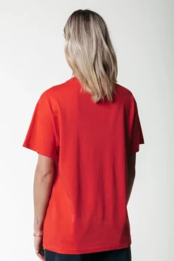 T-shirts*Colourful Rebel Uni Label T-shirt | Scarlet Red Scarletred