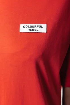 T-shirts*Colourful Rebel Uni Label T-shirt | Scarlet Red Scarletred