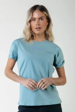 T-shirts*Colourful Rebel Uni Logo T-shirt | Mineral blue Mineralblue