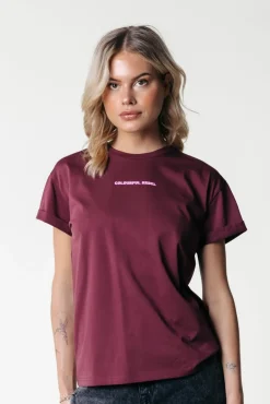 T-shirts*Colourful Rebel Uni Logo T-shirt | Port Red Portred