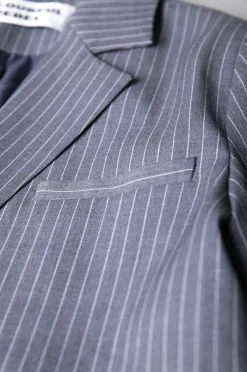 Blazers*Colourful Rebel Winoah Stripe Cropped Blazer | Dark grey Darkgrey