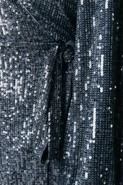 Jurken*Colourful Rebel Xita Sequins Dress | Silver grey Silvergrey