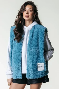 Jassen|Blazers*Colourful Rebel Yoni Teddy Gilet | Adriatic Blue Adriaticblue