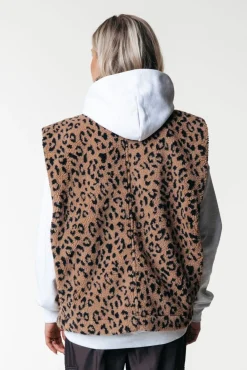 Jassen|Blazers*Colourful Rebel Yoni Teddy Gilet | Warm Brown Warmbrown